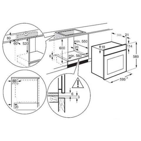 ELECTROLUX EOC5H40X Forno 72litri vapore inox