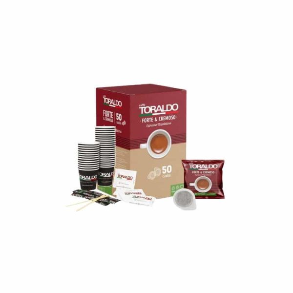 Caffè Cialde Toraldo MISCELA FORTE & CREMOSO + Kit 50