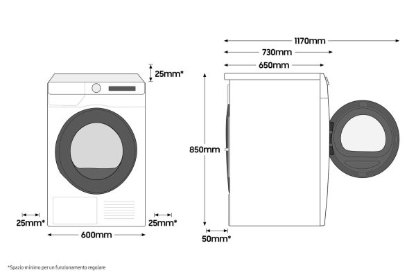 WD90T534DBW SAMSUNG Lavasciuga AI 9/6KG B/E 1400GIRI