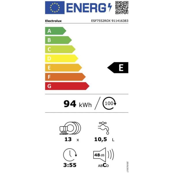 Lavastoviglie Electrolux E 13 coperti inox ESF7552ROX