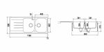 SCHOCK Formhaus Lavello Linea due vasche con gocciolatoio reversibile 116x50 FOMD200A58