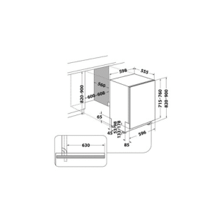 H7I HT59 L Hotpoint Ariston Lavastoviglie da incasso 15 Coperti B