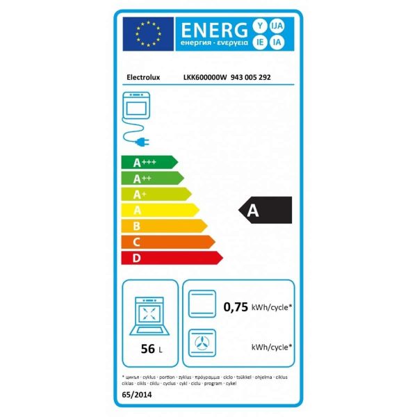 ELECTROLUX LKK600000W Cucina 60x60cm forno elettrico A bianco