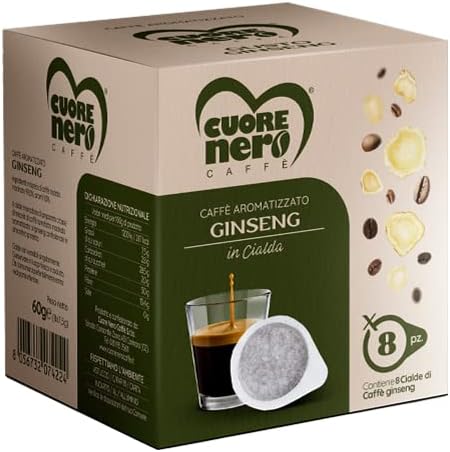 Cuore Nero Caffè Aromatizzati al Ginseng, Nocciola, Cioccolato, Irish Cream, Sambuca