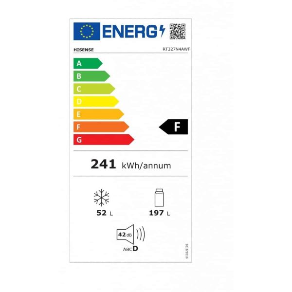 Frigo doppia porta Hisense Bianco F 246 Litri RT327N4AWF