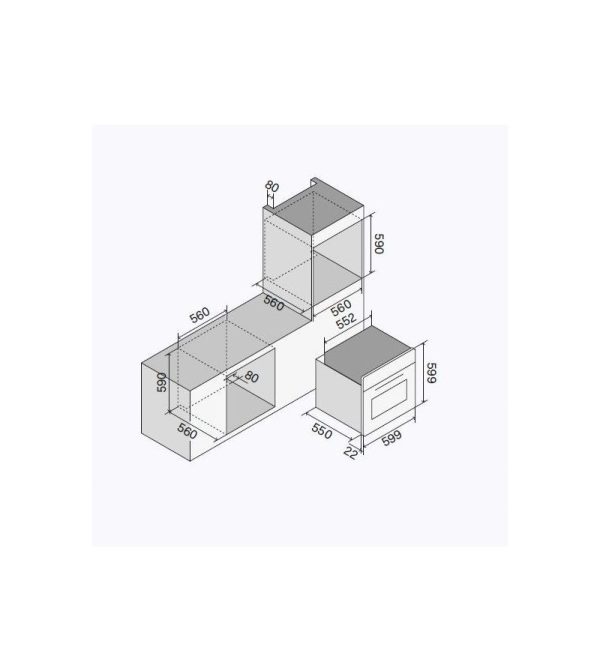 ILVE OV60PMT3 Forno ad incasso Panoramagic Inox 60 cm 65lt