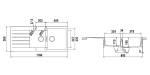 SCHOCK PRIMUS D200 Lavello 2 vasche con gocciolatoio reversibile 116x50